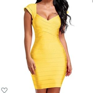 Yellow Bandage Dress